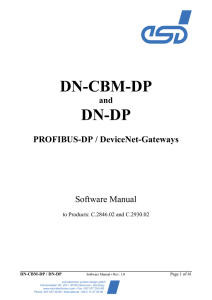 DN_CBM_DP und DN-DP Software