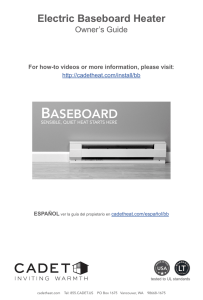 Owners Guide Electric Baseboard-English