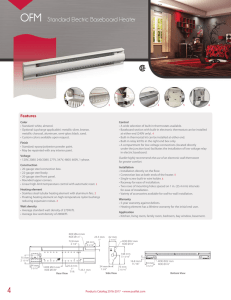 OFM Standard Electric Baseboard Heater