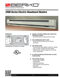 2500 Series - Electric Baseboard Heaters Sales Flyer