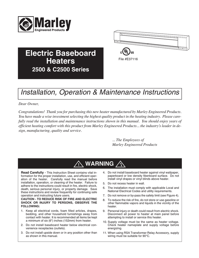 Marley Electric Baseboard Heater Wiring Diagram - MRSKELLYWALTER6969