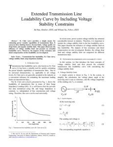 Extended Transmission Line Loadability Curve by Including Voltage