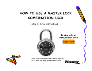 how to use a combination lock