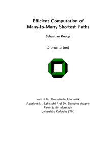 Efficient Computation of Many-to-Many Shortest Paths