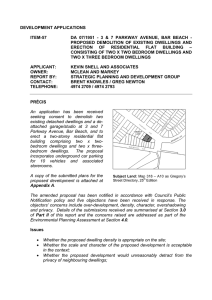 proposed demolition of existing dwellings an