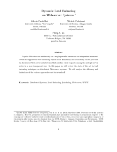 Dynamic Load Balancing on Web-server systems