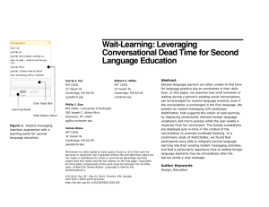 Wait-Learning: Leveraging Conversational Dead Time for Second