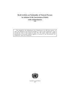 Draft Articles on Nationality of Natural Persons in relation