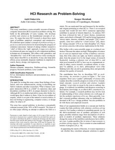 HCI Research as Problem-Solving