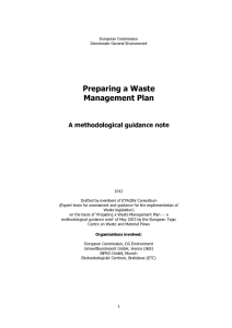 Preparing a Waste Management Plan, EC Guidance Note