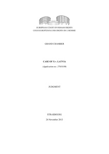 GRAND CHAMBER CASE OF X v. LATVIA (Application no. 27853