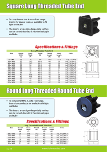 Square Long Threaded Tube End