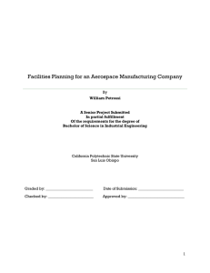 Facilities Planning for an Aerospace Manufacturing Company