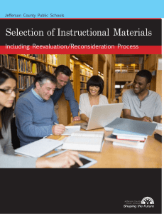 Selection of Instructional Materials