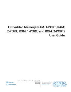 Embedded Memory (RAM: 1-PORT, RAM: 2-PORT, ROM: 1