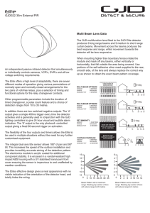 GJD022 35m External PIR Multi Beam Lens Data