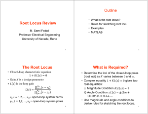 Root Locus Review - University of Nevada, Reno