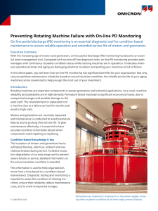 Preventing Rotating Machine Failure with Online PD Monitoring