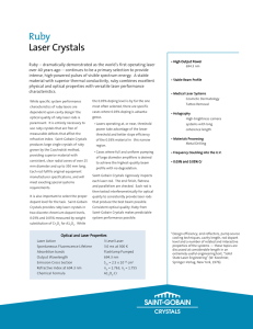 Ruby Laser Crystals