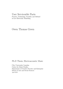 User Serviceable Parts Owen Thomas Green