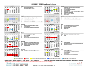 CCSD Academic Calendar