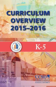 CurriCulum Overview 2015–2016 - Clark County School District
