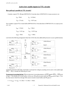 Active-low enable inputs in TTL circuits