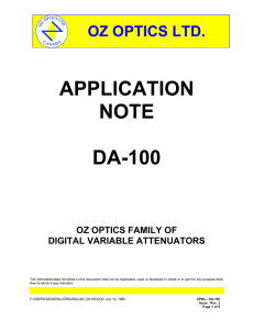 Digital Variable Attenuators DA-100 Series