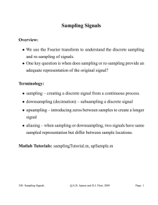 Sampling Signals