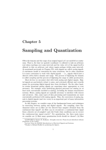 Chapter 5: Sampling and Quantization