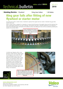 Ring gear fails after fitting of new flywheel or starter