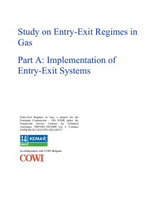 Entry exit regimes in gas