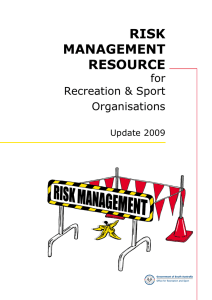 risk management resource - Office for Recreation and Sport