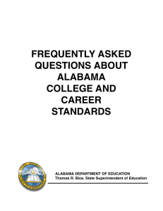 FREQUENTLY ASKED QUESTIONS ABOUT ALABAMA COLLEGE