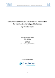 Calculation of Azimuth, Elevation and Polarization for non