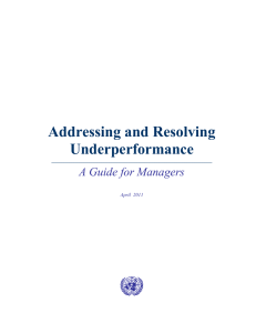 Addressing and Resolving Underperformance Guide