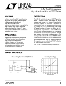 LTC1157 - 3.3V Dual Micropower High-Side/Low