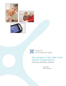 Briefing Paper: Technologies to Help Older Adults Maintain