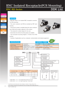 BNC Isolated Receptacle(PCB Mounting)