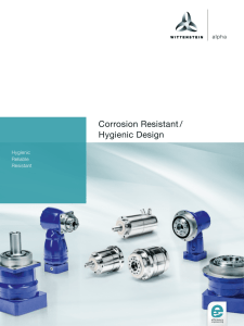 Corrosion Resistant / Hygienic Design