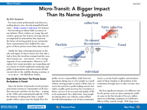 Micro-Transit: A Bigger Impact Than Its Name Suggests