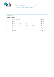 Single Situation Commercial Specific Account Wording Losses