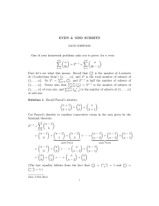 even and odd subsets