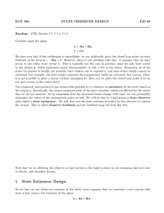 1 State Estimator Design