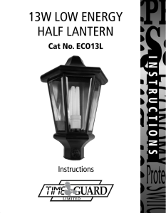13w low energy half lantern