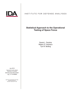 Statistical Approach to the Operational Testing of Space Fence