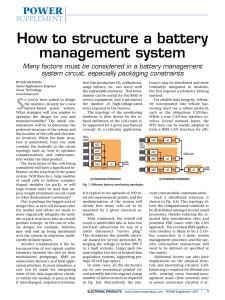 How to structure a battery management system