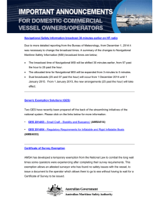 Important announcements for domestic commercial vessel owners