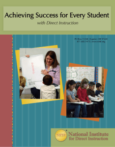 pdf Achieving Success for Every Student with Direct Instruction