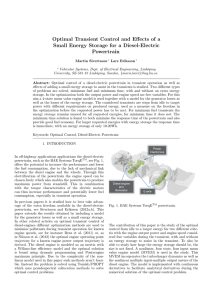 Optimal Transient Control and Effects of a Small Energy Storage for